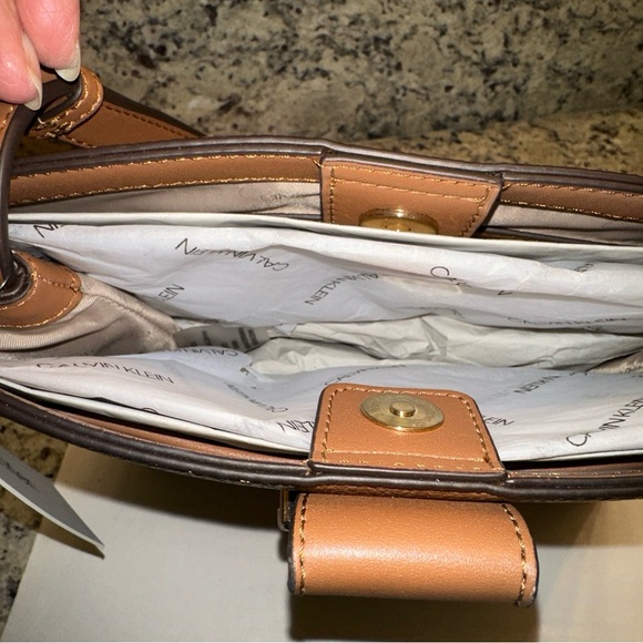 Women's Crossbody Messenger Genuine Leather Handbag Shoulder Bag Tan Satchel - Picture 10 of 12